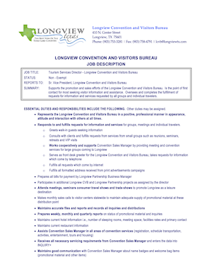 Tourism Services Director - CVB - photo