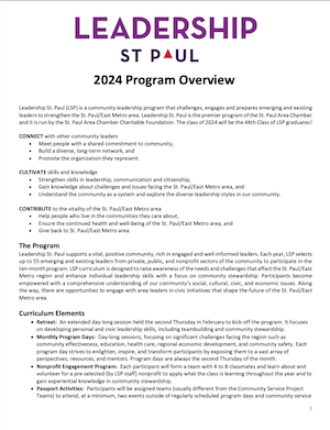 Leadership St. Paul 2024 Program Overview - photo