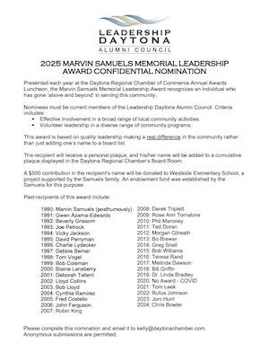 Marvin Samuels Memorial Leadership Award Form - photo
