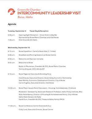 Intercommunity Leadership Visit to Boise, ID - photo