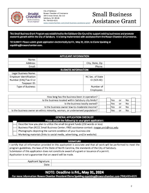 Small Business Assistance Grant - photo