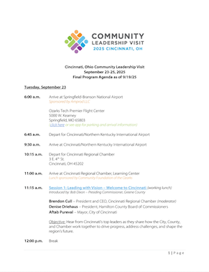 Community Leadership Visit to Cincinnati, OH - photo